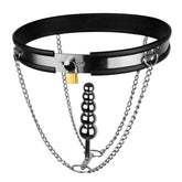 Chastity Belt & Bar With Plug Male Chastity